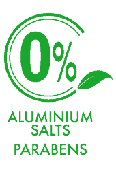 0%  Aluminium Salts Parabens Verde
